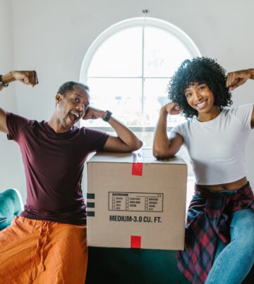 Couple Celebrating Move In
